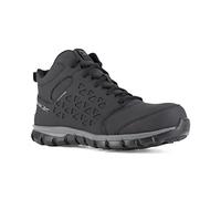 Reebok Work Sublite Cushion Work EXOFUSE Mid Composite Toe Women's Oxford, Black, 6.5