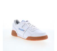 Reebok Workout Plus Mens White Leather Lace Up Lifestyle Trainers Shoes