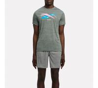 Reebok - Yoga Logo T-Shirt, Gritty Grey Marl, Size: 2XL