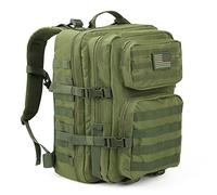 REEBOW GEAR Military Tactical Backpack Large Army 3 Day Assault Pack Molle Bag Backpacks, Army Green, Large-40L, Military Tactical