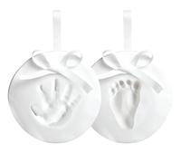 Reece Studio Baby’s Handprint Christmas Keepsake Kit Ornament, DIY Clay Newborn Footprint and Handprint Maker, Gender-Neutral Gift For New And Expecting Parents, 2 Pack