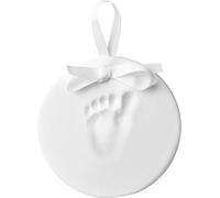 Reece Studio Baby’s Handprint Christmas Keepsake Kit Ornament, DIY Clay Newborn Footprint and Handprint Maker, Gender-Neutral Gift For New And Expecting Parents, White