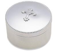 Reed & Barton Abbey Cross Silverplate Keepsake Box, silver plated, Metallic, 0.85 LB