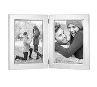 Reed & Barton Classic Silverplate 5" X 7" Double Photo Frame, Metallic, 2.03 LB