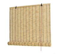 Reed Curtain Natural, Bamboo Roller Shades for Windows, Environmentally Friendly Materials, Retro Bamboo Roll Up Blinds for Outdoor/Patio, Customizable, with Lifter,150x220cm/59x87in