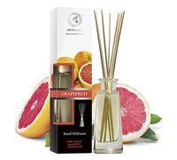 Reed Diffuser GRAPEFRUIT 100ml - Pure & Natural Grapefruit Oil - w/ 10 Bamboo sticks - Best for Home - Office - Boutique - Spa - Aromatherapy - Natural Aroma Freshener & Room Freshener