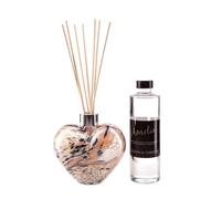 Reed Diffuser Heart Gift Set - White, Nude & Gold with Cotton Flower Fragrance