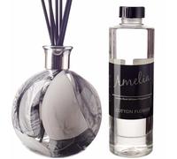 Reed Diffuser Large Sphere in Clear, Black and Grey (Storm Cloud) with Cotton Flower Fragrance