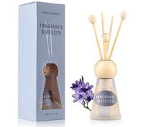 Reed Diffuser Set, Blue Bell Scent with Reed Diffuser Sticks, 50ml Cone-Shaped Bottle with Round Wooden Cap, Ideal for Room Decor and Home Decor, Bathroom Air Freshener, Home Essentials