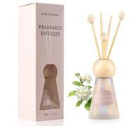 Reed Diffuser Set, White Musk Scent with Reed Diffuser Sticks, 50ml Cone-Shaped Bottle with Round Wooden Cap, Ideal for Room Decor and Home Decor, Bathroom Air Freshener, Home Essentials