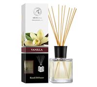 Reed Diffuser with Natural Essential Oil Vanilla 200ml - Scented Reed Diffuser - Gift Set with Bamboo Sticks - Best for Aromatherapy - SPA - Home - Office - Fitness Club
