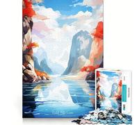 Reed Flute Cave Painting Jigsaw Puzzles for Teenagers 1000 Piece Boost Memory Serene Time Premium Cut Birthday Gift (38x52cm)