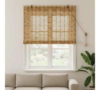 Reed Roller Blinds Brown 120 x 160 cm UV Resistant Indoor/Outdoor Light Filters