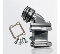 Reed Valve Motorcycle Carburetor Connector Inlet Intake Pipe Fit for DIO-50 DIO 50cc Motorcycle Parts(Black)