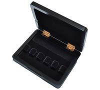 Reed123 Wooden Bassoon Reed Case, Red/Black, for 3/5/10 Reeds (for 5 reeds, Black)