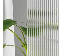 Reeded Glass Window Film 50cm x 3m, Premium Self-Adhesive PVC Flutted Window Privacy Film with Decorative Pattern, UV Protection & Easy Application