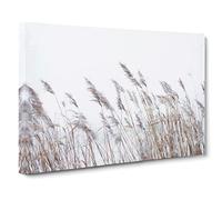 Reeds Blowing In The Wind Canvas Print | Gallery Wrapped 30mm Frame Wall Art | 20x14 inches | Ready to Hang | Abstract Picture | Living Room Bedroom Lounge Office