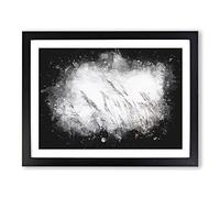 Reeds Blowing In The Wind Paint Splash Modern Art Framed Print | A2 Black Framed Wall Art | Ready to Hang | Modern Nature Picture | Living Room Bedroom Lounge Office