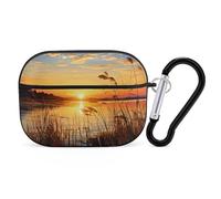 Reeds by The River AirPod Pro Case, Anti Scratch Hard PC Cover with Keychain, AirPod Pro 2nd/1st Case Accessories for Women Men, Black-Style