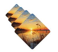 Reeds by the river Car Air Fresheners Cards Set of 4 Pieces,Long-Lasting Car Aromatherapy Tablets Hanging Scented Cards for Wardrobe Bathroom Rearview Mirror Hanging Ornament