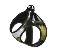 Reeds By The River Print Dog Harness,Pet Leash Vest,Adjustable And Reflective Vest,For Small To Medium Dogs