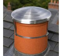 Reeds Chimney Capping Cowl 150-250mm - Chimney Pot Cap Cover - for Unused Chimneys - Includes Strap Fixing Kit