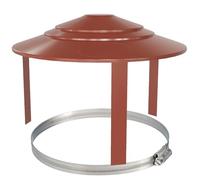 Reeds Chimney Capping Cowl 200-250mm Terracotta - Chimney Pot Cap Cover - for Unused Chimneys - Includes Strap Fixing Kit - Model 19-03010302