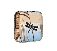 Reeds Dragonfly Pond Period Proof Storage Bag-Feminine Hygiene Travel Case for Sanitary Pads, Discreet Mensural Pouch for Purse Office