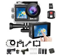REEDTOCK Action Camera Touch Screen Dual Screen 4K 24MP Waterproof Underwater Camera with EIS WiFi 4X Remote Control, Sports Video Recorder, Dual Charger Accessories Kit