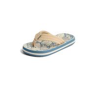 Reef AHI Grey Skulls R2345GSL Boys' Sandals, Blue Tan Palm, 2 Big Kid