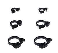 Reef Aquarium Nylon Hose Clamps Set, 8.1-32.5mm Plastic Snap Clamps Kit (Black Nylon Hose Clamps 36pack)