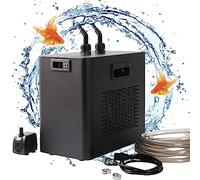 Reef Aquarium Water Chiller with 3 Models for 160-500L Tanks,160L | Choose among three cooling capacities (270W/600W/1200W), dual-voltage 110V/220V operation, and a saltwater-safe titanium