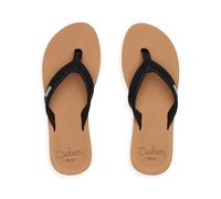 Reef Baja Sands Women's Flip Flops Black/Tan NEW