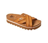 REEF Cushion Bloom Hi Women's Platform Fashion Sandal, Vegan Leather X Strap, Arch Support and Heel Cupping, Natural, 5.5 UK