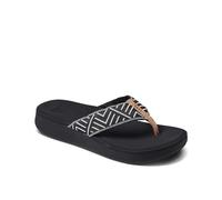 REEF Cushion Cloud TX Womens Flip Flop, Super Soft Molded Footbed, Arch Support., Black Geo, 5.5 UK