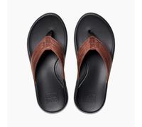 Reef Cushion Phantom 2.0 Leather Flip Flops Brown/Black NEW