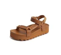 REEF Cushion Rem Hi Women's Platform Sandal, Adjustable Strap, Arch Support and Heel Cupping, Cognac, 3.5 UK
