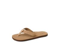 REEF Draftsmen Men's Flip Flop Sandal, Full Grain Leather Straps, Bottle Opener, Classic Tan, 5 UK