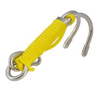 Reef Drift Hook - 135mm 316 Stainless Steel Double Head Diving Hook with Safety Rope | Sea Water Resistant Double Hooks for Cave Diving | Equipment