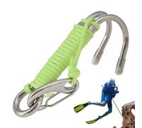 Reef Drift Hook - 316 Stainless Steel Parachute Rope, Rust Resistant | Flash Loop Safety Accessory for Underground Diving, Reef Exploration, Underwater Travel