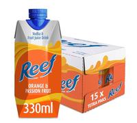 Reef Drink | Still Alcopop | 15 x 330ml Cartons | 3.4% abv | Orange & Passion fruit | Vodka and Fruit Juice Drink | Ready To Drink | On The Go,