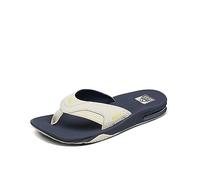 REEF Fanning Men's Bottle Opener Flip Flop, Arch Support, Durable Outsole, Water Friendly, Navy/Oak/Lime, 9