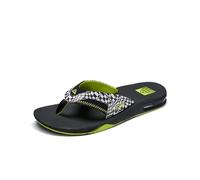 Reef Fanning Men's Flip Flops Swell Checkers Patterned Water Friendly Sandals UK Size 12