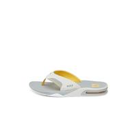 Reef Men's Fanning Flip-Flop, Yellow/Grey/Grey, 11