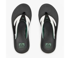Reef Fanning Mens Toe-post Sandals White/black/green - Size UK 10
