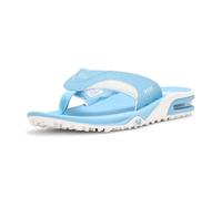 REEF Fanning Pregame Men's Bottle Opener Flip Flop, Arch Support, Durable Outsole, Water Friendly, Light Blue/White, 8 UK