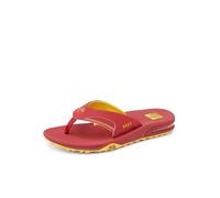 Reef Fanning Pregame Men's Bottle Opener Flip Flop, Arch Support, Durable Outsole, Water Friendly, Red/Yellow, 8 UK