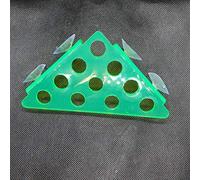Reef Geeks 10-Hole Corner Frag Rack - Premium Laser-Cut Acrylic Coral Frag Holder with Suction Cups - Compact, High-Flow Design for Reef Tanks & Propagation Systems (Toxic Green)