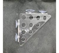 Reef Geeks 10-Hole Corner Frag Rack - Premium Laser-Cut Acrylic Coral Frag Holder with Suction Cups - Compact, High-Flow Design for Reef Tanks & Propagation Systems (Clear)