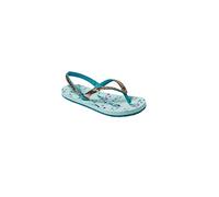 Reef Girls Little Stargazer Prints Flip Flops - Aqua Mermaids - 2-3K UK